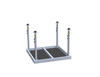 Retractable Bleachers with handrail for gym