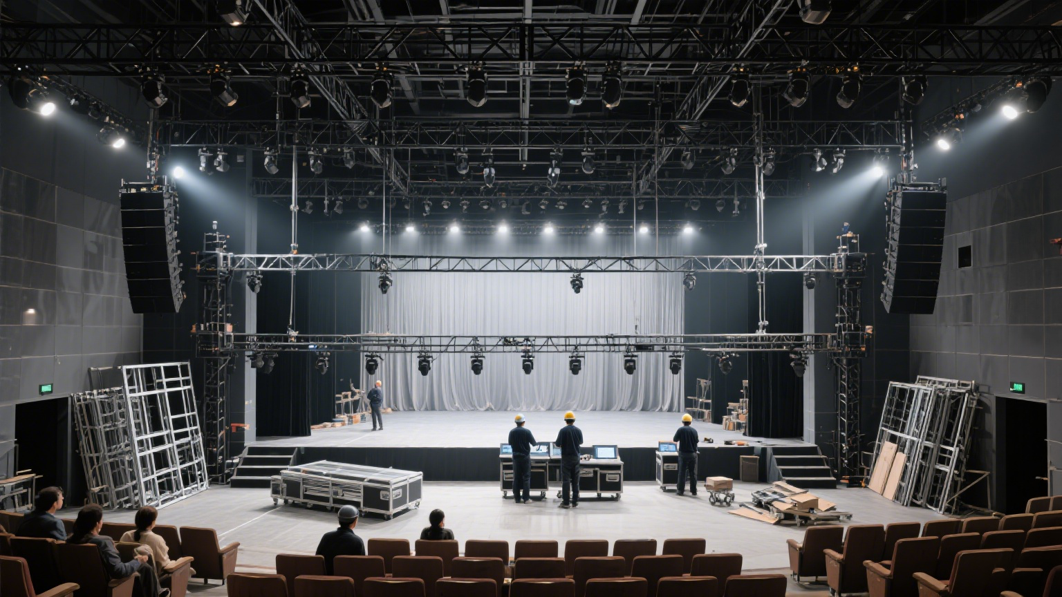 桁架与舞台机械融合展示 (1)