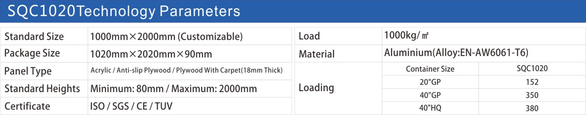 Quick Stage Platform 1*2m Technology