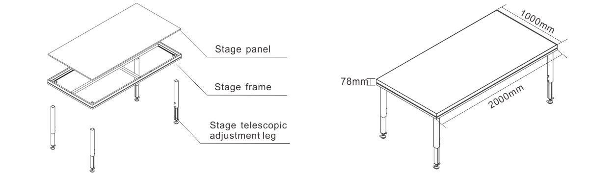 Quick Stage Platform 1*2m