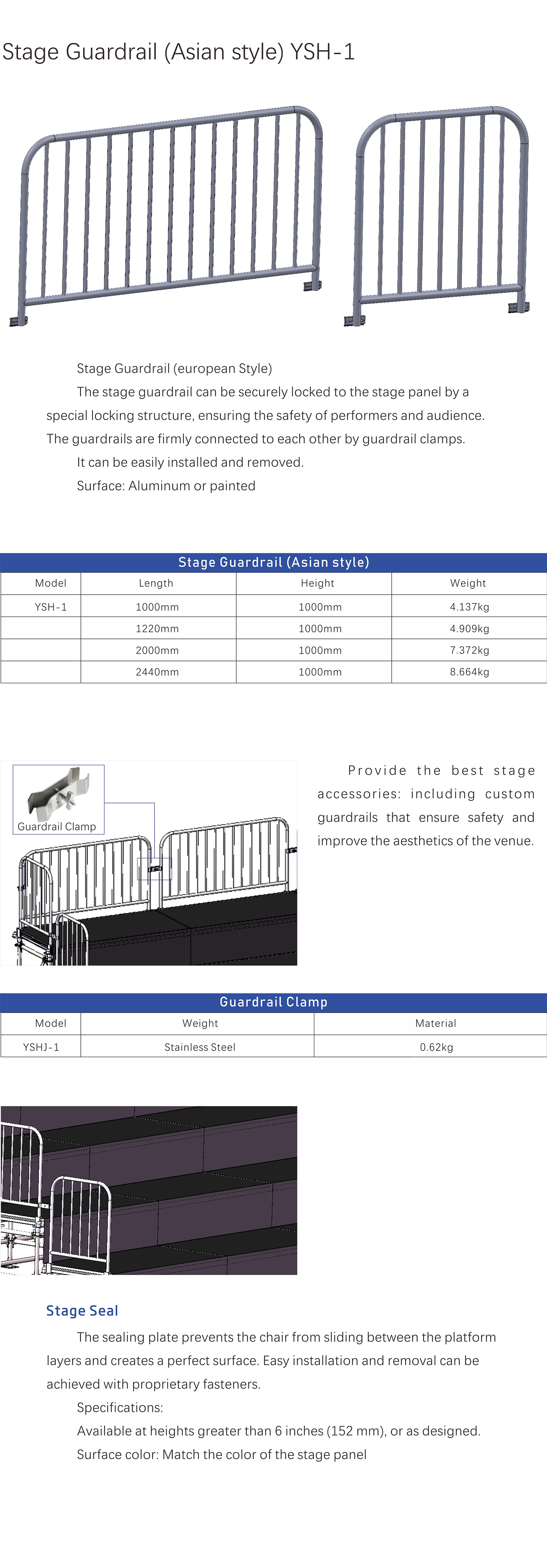 Stage Guardrail (Asian style) YSH-1